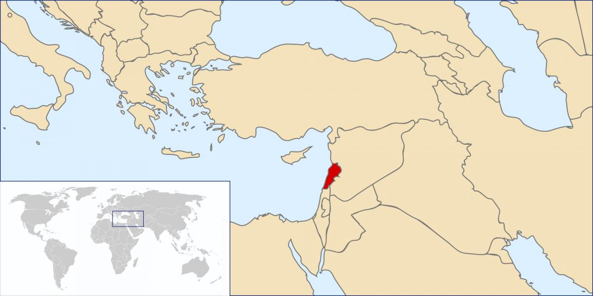 peta dunia Lebanon 
