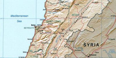 Peta Lebanon geografi