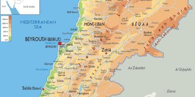 Peta Lebanon fizikal