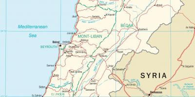 Lebanon jalan peta