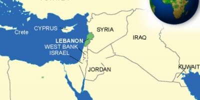 Lebanon pada peta