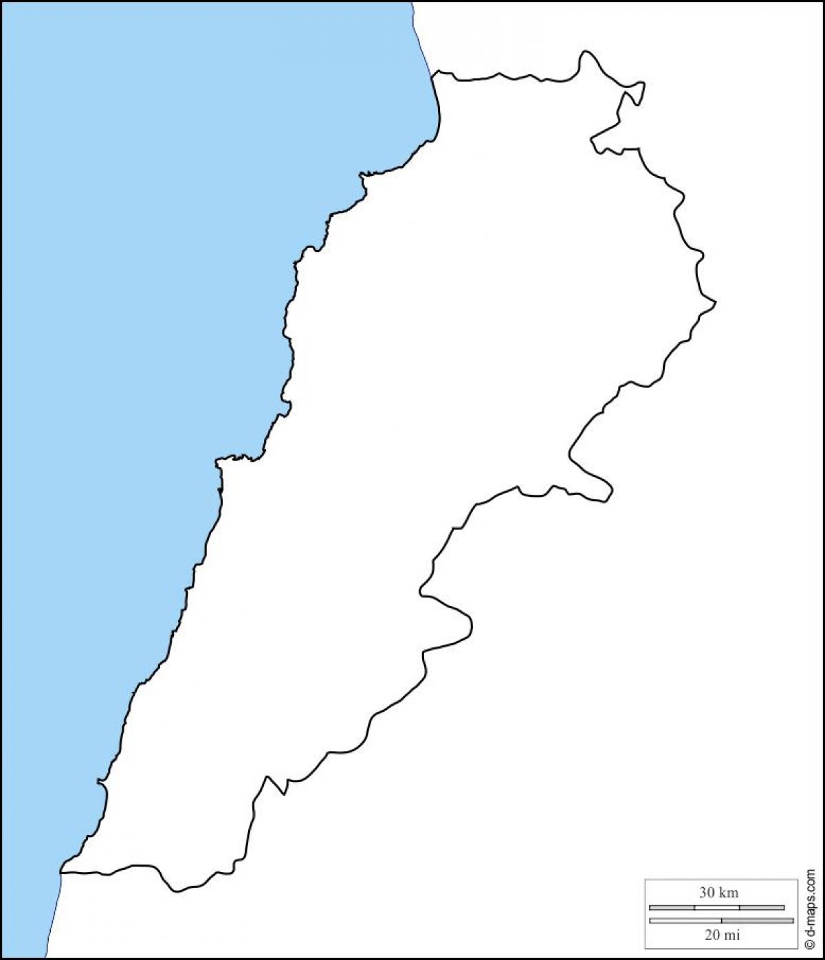 peta kosong Lebanon